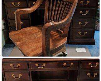 Antique Chair and Executive Desk
