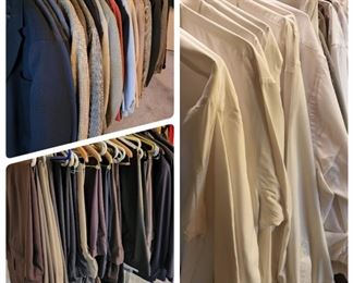 Mens Suits, Jackets, Pants & Dress Shirts. $5 per piece. Ties $3 each or 2 for $5.