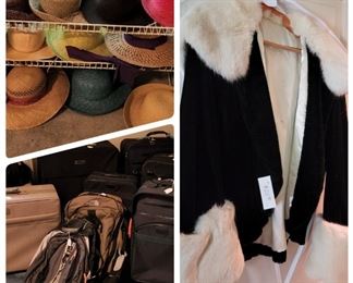 Hats, luggage, scarves (not pictured), fur.