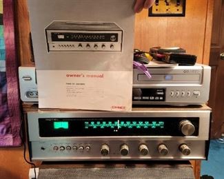 Rotella Receiver with manual. Works great! Bad news is it sounded so good someone bought the cheap speakers we had used. So you'll need to trust us or bring a speaker to hear it.