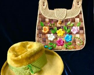Duchess Hat and Woven Handbag