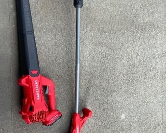 Battery Powered Weedwacker and Blower by Craftsman. 