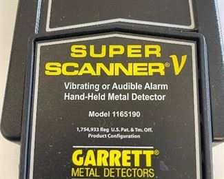 Garrett SUPER SCANNERV Vibrating or Audible Alarm Hand-Held Metal Detector