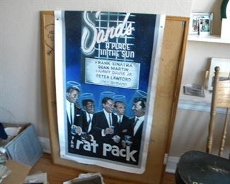 Frank Sinatra Rat Pack poster on canvas. 