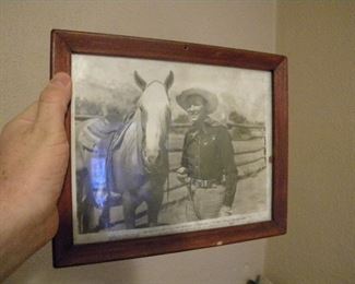 Roy Rogers and Trigger framed photo. 