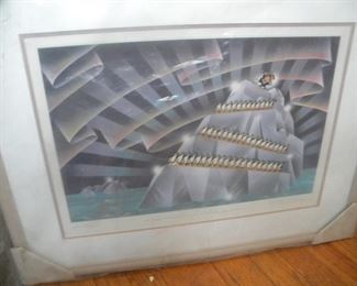 Limited edition signed Ziggy print, framed. 