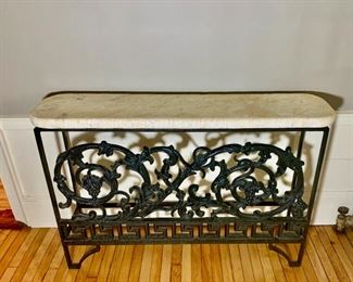 Marble & Iron Console 19th century and 20th century