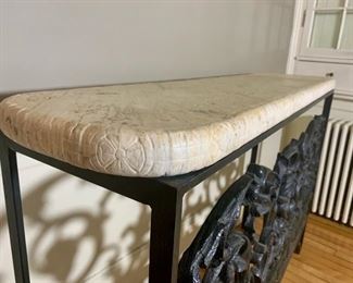 Marble & Iron Console 19th century and 20th century