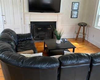 Leather sectional