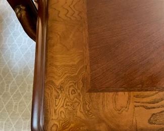 Dining room table and 10 chairs and 2 leaves