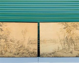 2 Large Antique Wall Tapestries