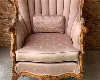 French Deco Wingback Armchair