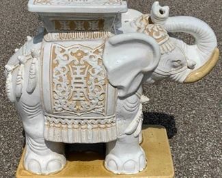 Hollywood Regency Elephant Stool