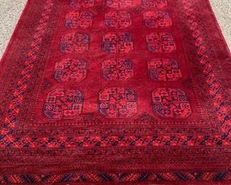 Large Hand Knotted Wool Rug