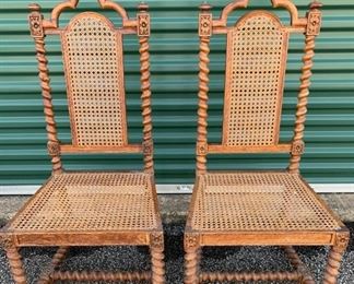 Pair of Antique Bobbin Chairs