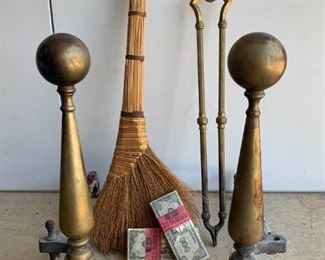 Signed ROSTAND Andirons