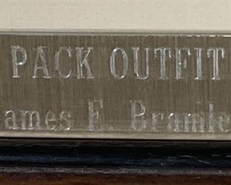 Original James E Bramlett Pack Outfit Framed Pen & Ink Sketch  Cowboy/Western Art	Frame: 22.5x18.5in	
