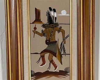 The Yeibichai Dancer Navajo Sand Painting Lillie A. Sloan	Frame: 18.25x12.25in	
