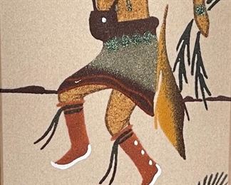 The Yeibichai Dancer Navajo Sand Painting Lillie A. Sloan	Frame: 18.25x12.25in	
