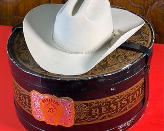 Resistol Diamond Horseshoe 75x Beaver Cowboy Hat Buckskin	Size 7	
