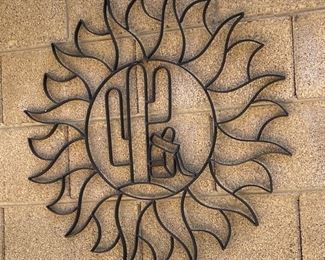 Siesta Sun Wrought Iron Yard Art	28 inches diameter	
