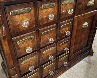 #2 Pulaski Apothecary Collection Dresser with Mirror 45020 Cambridge Dresser	33 x 42 x 20in	HxWxD
