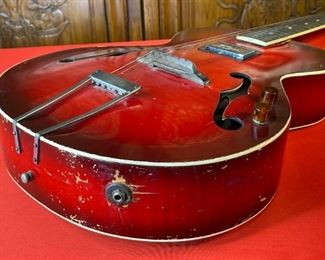 AS-IS Vintage Marvel Guitar Hollow Body F Hole	42x15.5x5in	HxWxD
