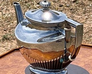 5pc Gebruder Kuhn German Sterling Silver Tea Set Coffee		
