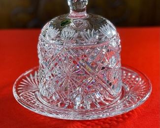 Waterford Crystal Dessert Dome Samuel Miller Collection 2pc	Dome: 6in H x 4.5in diameter Plate: 7.95in Diameter
