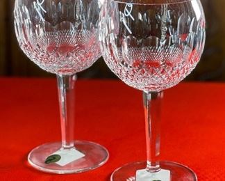 2pc Waterford Colleen Oversized Wine Glasses	7.55in H x 3.35in Diameter at rim	

