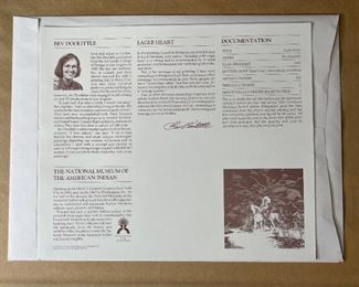 Signed Bev Doolittle Eagle Heart Framed Litho Print with COA numbered	Frame: 25x24.5in	
