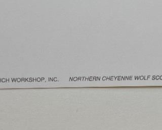 Signed James Bama Northern Cheyenne Wolf Scout Litho Greenwich Workshop Print	Print: 24.75x16.5in	
