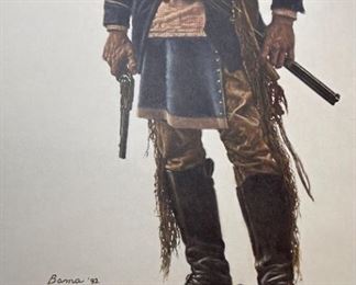 Signed James Bama Crow Cavalry Scout Litho Greenwich Workshop Print w/ COA	Print: 24.75x16.5in	
