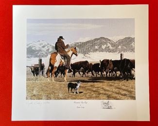 Signed Dyrk Godby Countin' 'Em Out Litho Print	Print: 17x20in	
