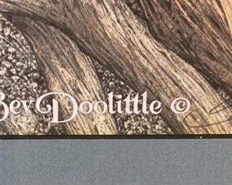 Signed Bev Doolittle The Sentinel Framed Litho Print with COA	Frame: 25.5x21.5in	
