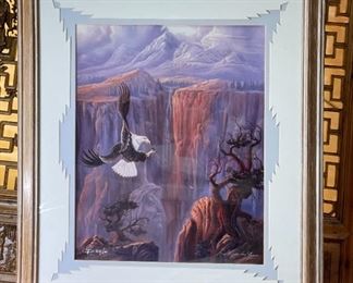 Signed Rod Bearcloud Berry Voices of The Ancient Ones Framed Litho Print	Frame: 29x25in	
