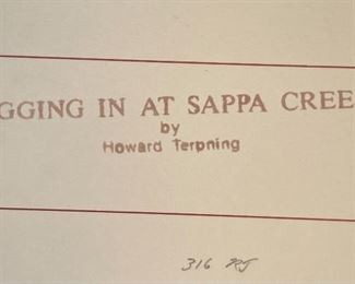 Signed Howard Terpning Digging In At Sappa Creek Litho Print	Print: 31x36in	
