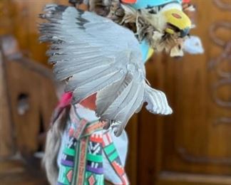 Vintage Hopi KWA Kachina Eagle Tino Youvella Native American  Katsina	20x26x7in	HxWxD
