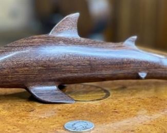Ironwood Carving Shark Wood Sculpture Rustic Seri indians	3x1.5x10in	HxWxD
