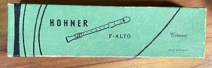 Vintage Hohner F-Alto Concert Recorder in Box  Konzert Germany	Box: 2x3x12in	HxWxD
