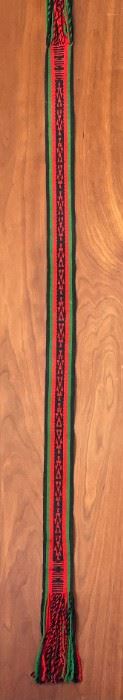 Vintage Hopi Pueblo Ceremonial Belt Sash Kachina Dance Native American  Pueblo Warp Float	64in Long x 2.5in Wide	
