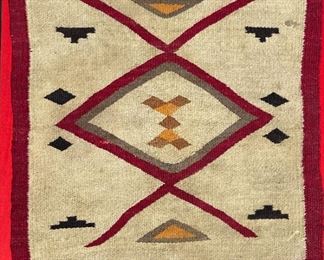Antique Navajo Saddle Blanket  Rug  Native American	31 x 29in	

