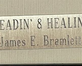 AS-IS Original James E Bramlett Headin’ & Healin’ Framed Pen & Ink Sketch Cowboy/Western Art Frame: 22.5x18.5in