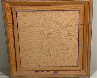 Yeibichai Dancer Navajo Sand Painting L.A. Lillie A. Sloan Holbrook Native American Sandpainting Frame: 23x23in