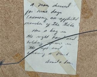 Navajo Clown David V. Lee Sand Painting Native American Sandpainting Frame:22x22in