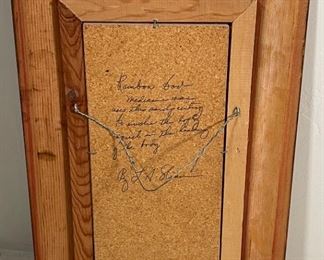 Navajo Rainbow Medicine Man Sand Painting L.A. Lillie A. Sloan Native American Sandpainting Frame: 18.25x12.25in