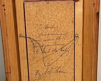 Navajo T-Bird Sand Painting L.A. Lillie A. Sloan Native American Sandpainting Frame: 18.25x12.25in