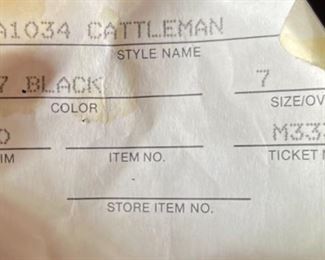 Resistol Cattleman 20x Beaver Cowboy Hat Black Gold Size 7