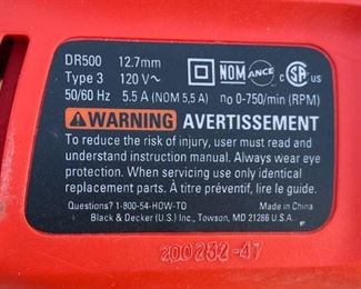 Black & Decker DR500 Hammer Drill