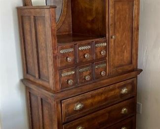 Pulaski Apothecary Collection Dresser with Mirror 45130 Bond Street Chest 68 x 35 x 20in HxWxD